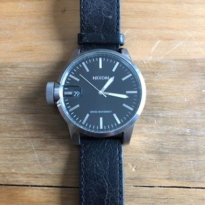 Nixon The Chronicle Black Swiss Quartz Watch